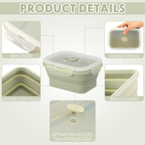 8-Piece Collapsible Silicone Food Storage Set for RVs