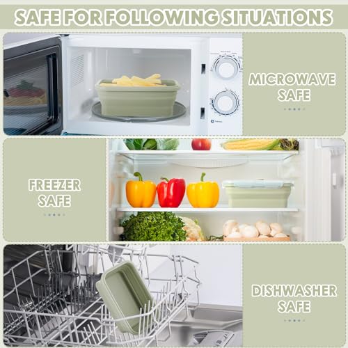 8-Piece Collapsible Silicone Food Storage Set for RVs