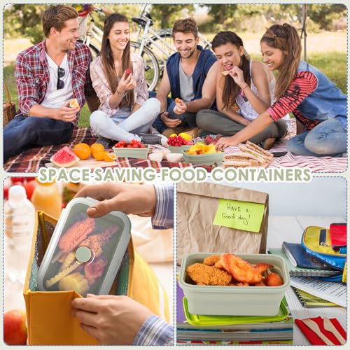 8-Piece Collapsible Silicone Food Storage Set for RVs
