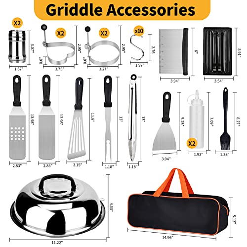 29PCS BBQ Griddle Tool Kit - Stainless Steel Accessories