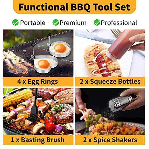 29PCS BBQ Griddle Tool Kit - Stainless Steel Accessories