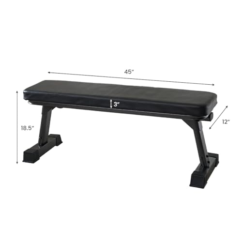 Foldable Flat Bench for RV Weight Training and Abs