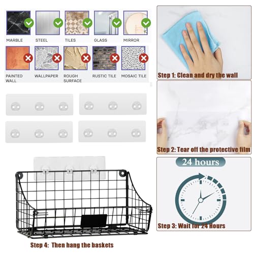 4 Pack Hanging Wall Baskets for RV Organization