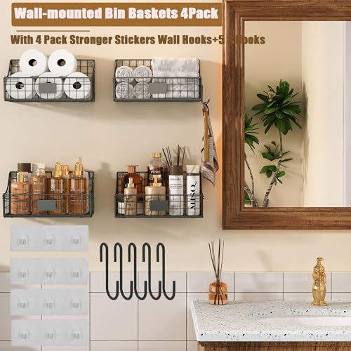 4 Pack Hanging Wall Baskets for RV Organization