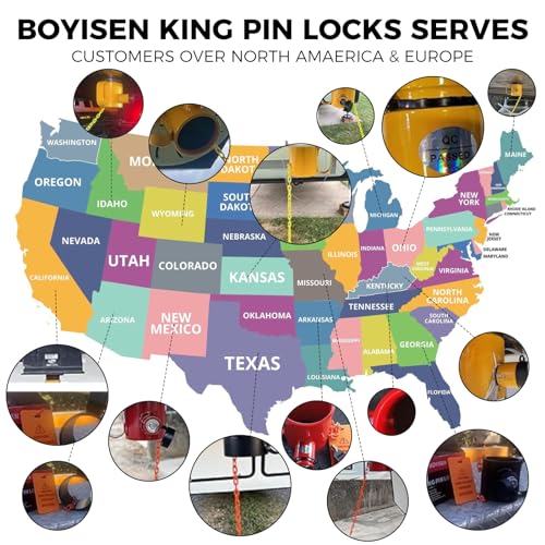 BOYISEN 5th Wheel King Pin Lock for RVs