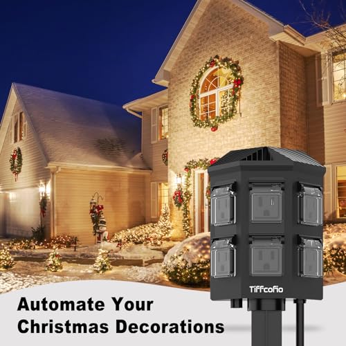 TiFFCOFiO Outdoor Remote Power Stake Timer - ETL Listed