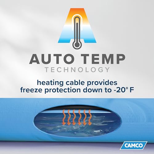 Camco 25-Ft Heated Water Hose for RV - Freeze Protection