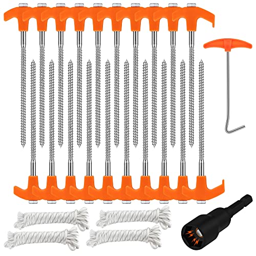 26-Pack Heavy Duty Tent Stakes with Additional Accessories