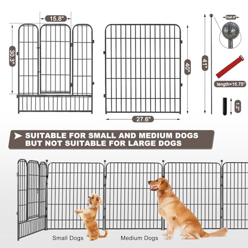 Avocahom Metal Dog Playpen 16 Panel Exercise Pen