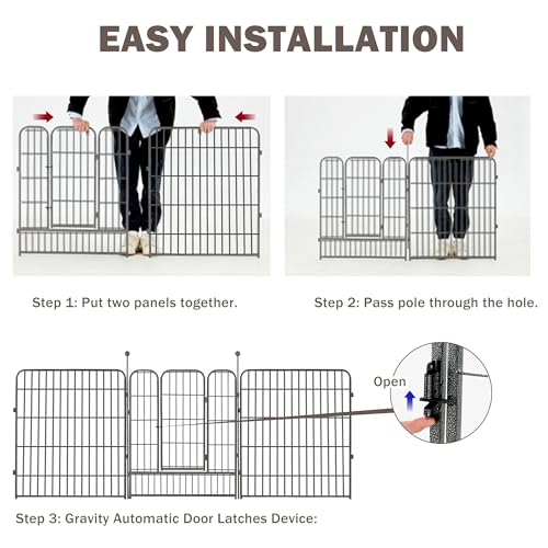 Avocahom Metal Dog Playpen 16 Panel Exercise Pen