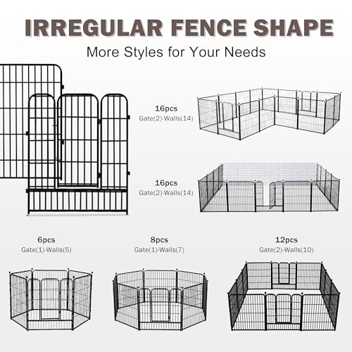 Avocahom Metal Dog Playpen 16 Panel Exercise Pen