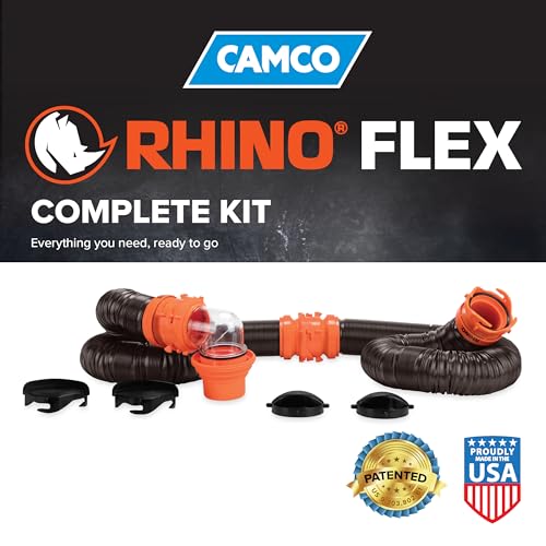 Camco RhinoFLEX 20' RV Sewer Hose Kit - Complete Kit