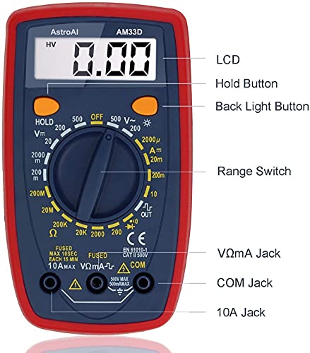 AstroAI 2000 Counts Digital Multimeter for RV Living