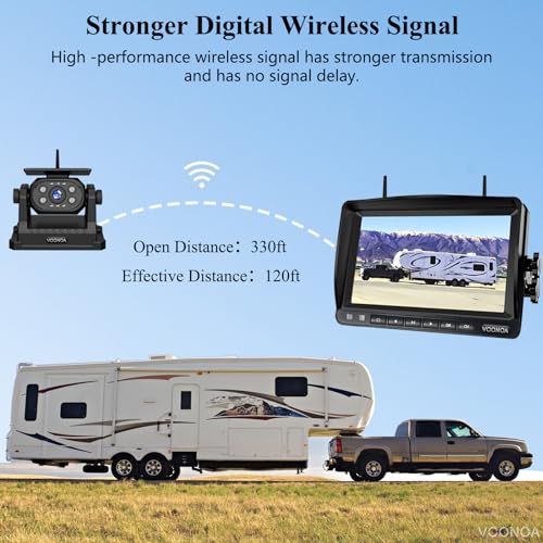 Wireless Solar RV Backup Camera with HD Monitor