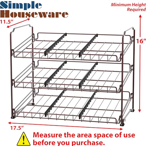 RV Living Stackable Metal Can Rack Organizer, Bronze