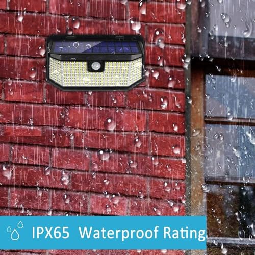 Aootek 2500Lm Solar Motion Lights, 3 Modes, IP65, 4-pack