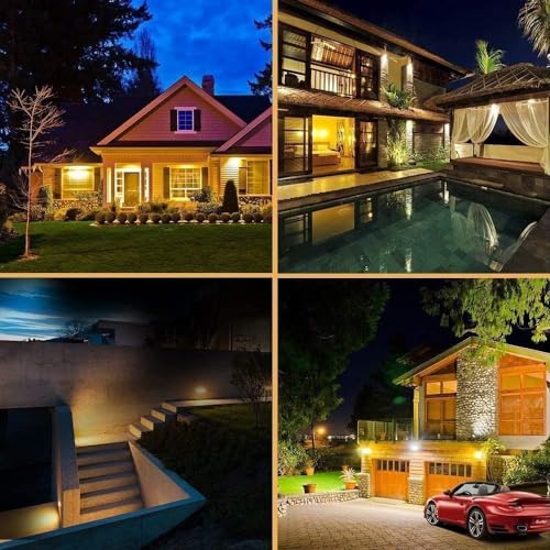 Aootek 2500Lm Solar Motion Lights, 3 Modes, IP65, 4-pack