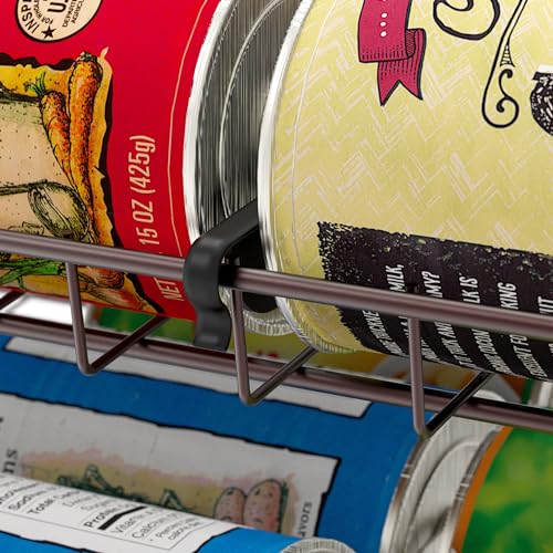 RV Living Stackable Metal Can Rack Organizer, Bronze