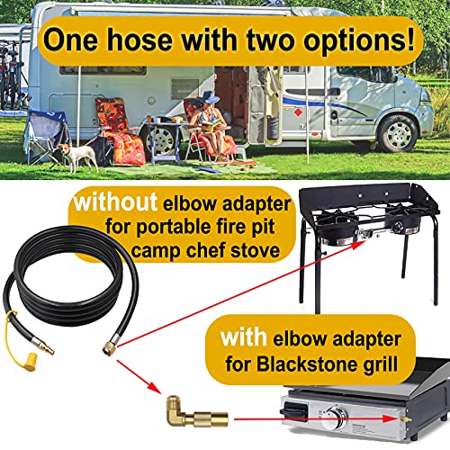 12ft Propane Adapter & Extension Hose for RV Grills