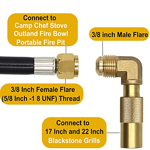 12ft Propane Adapter & Extension Hose for RV Grills