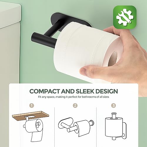 Matte Black Stainless Steel Toilet Roll Holder Stand