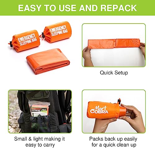 Survival Sleeping Bag Set with Thermal Blankets