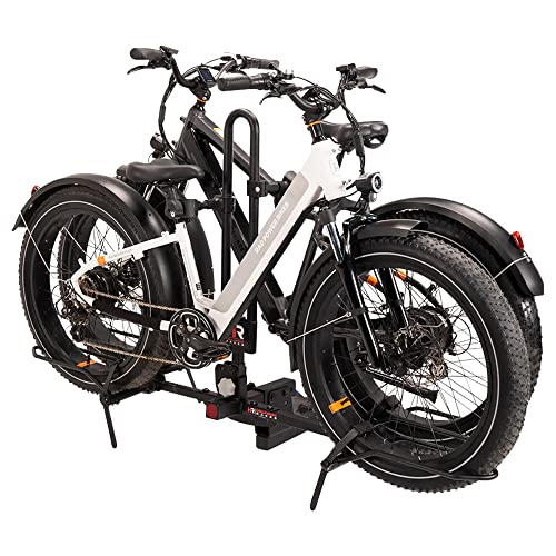 Premium Hollywood RV Rider Hitch Bike Rack - Holds 2 Electric Bikes - Durable Design