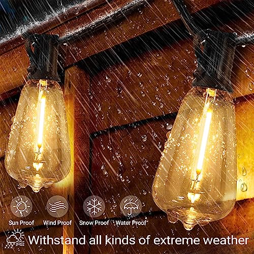 100FT LED string lights with dimmable Edison bulbs