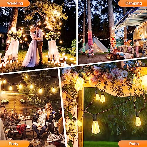 100FT LED string lights with dimmable Edison bulbs