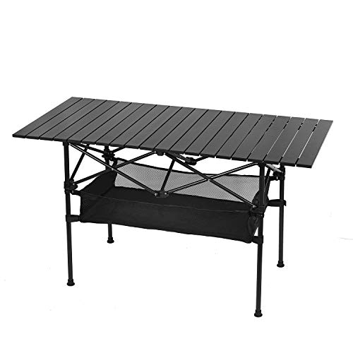 LEADALLWAY Portable Folding Camping Table with Storage Bags