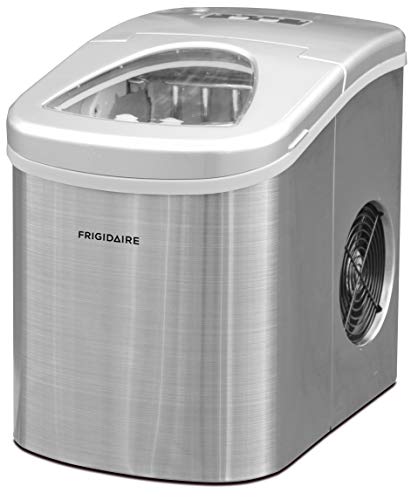 Compact Frigidaire Countertop Ice Maker, 26 lbs/day in Stainless