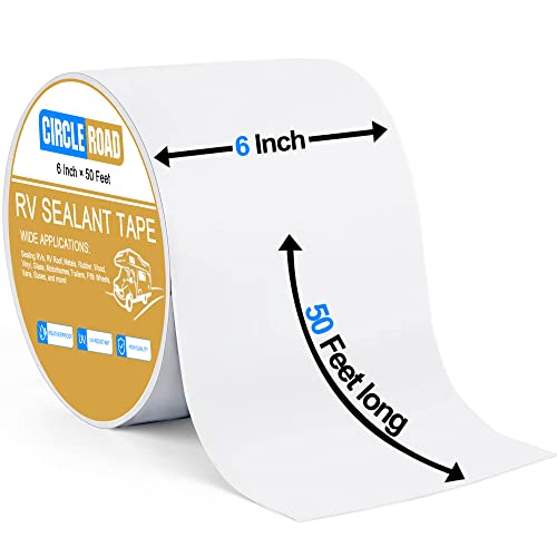 White RV Roof Tape: 6" x 50ft, Repair Leaks