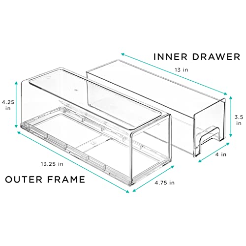 Clear Stackable Fridge Drawers for RV Organization (2-Pack)