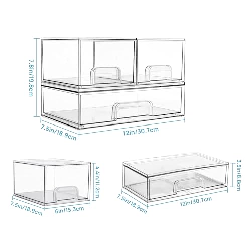 Stackable Storage Drawers Set for RV Organization