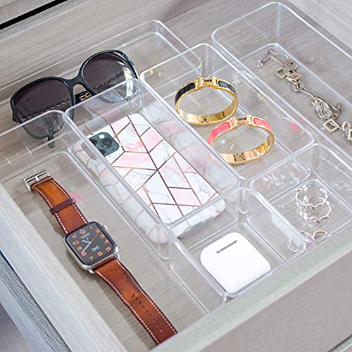 Clear Acrylic Stackable RV Bathroom Drawer Storage Organizer
