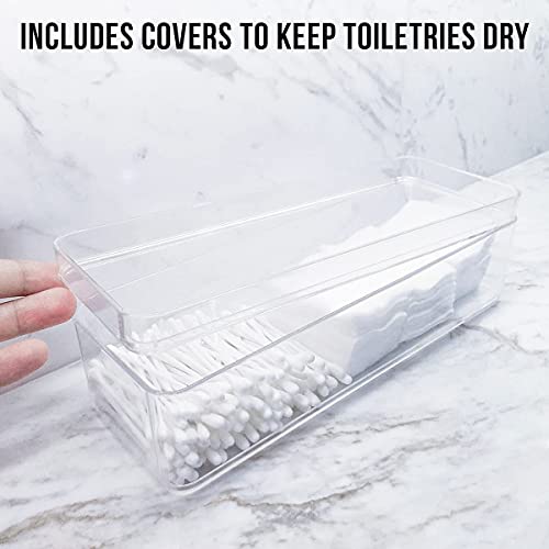 Clear Acrylic Stackable RV Bathroom Drawer Storage Organizer