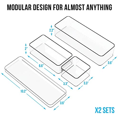 Clear Acrylic Stackable RV Bathroom Drawer Storage Organizer