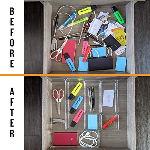 Clear Acrylic Stackable RV Bathroom Drawer Storage Organizer