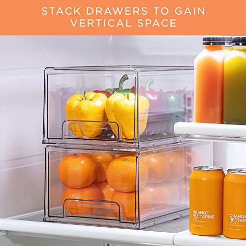 Sorbus Stackable Fridge Drawers - Large (2 Pack)