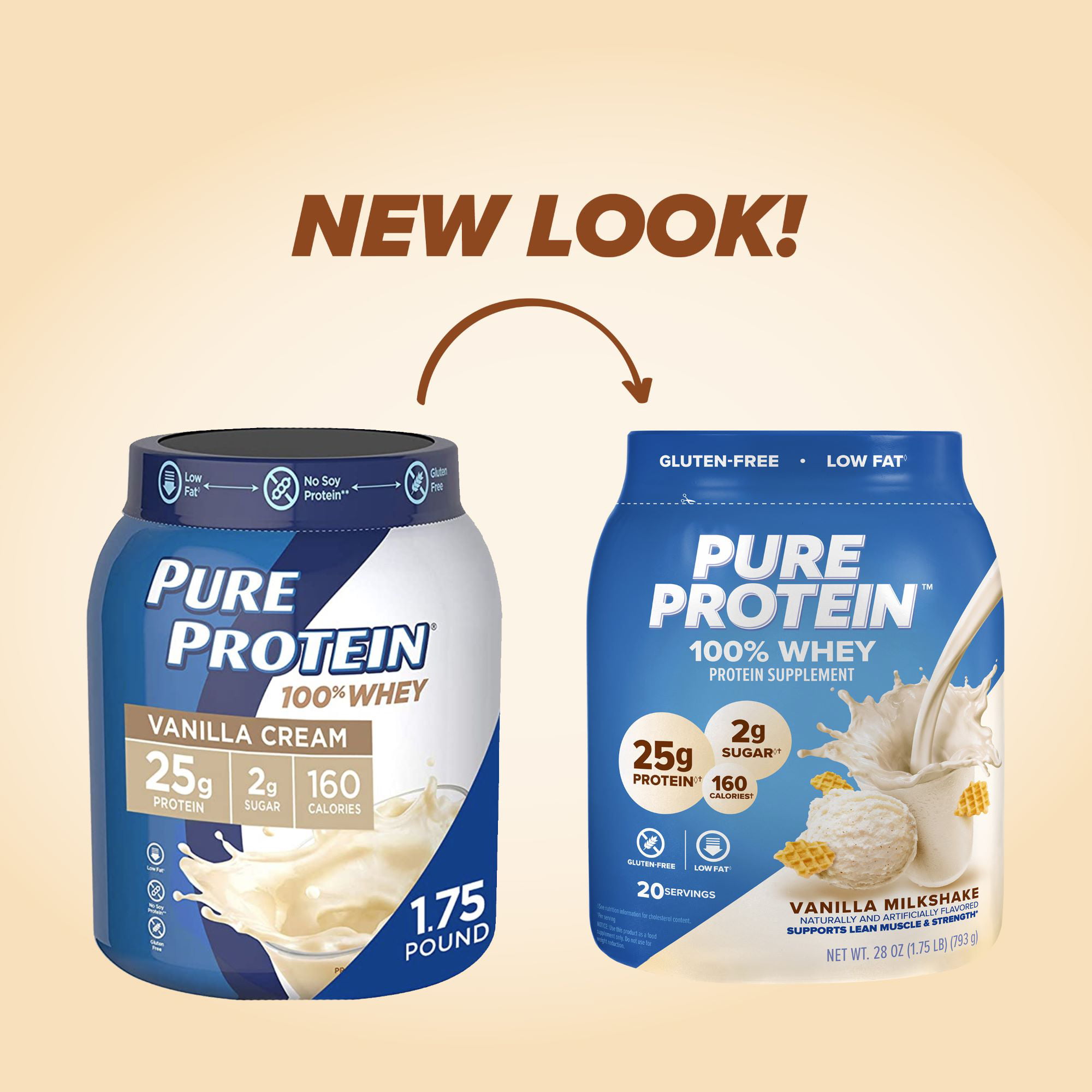 Vanilla Cream Whey Protein Powder, 25g Protein
