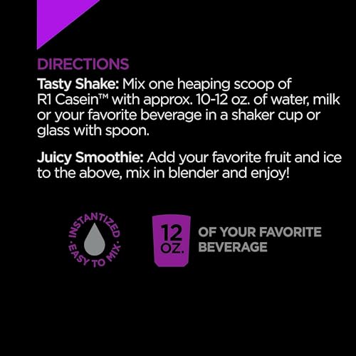 Rule1 R1 Casein Protein Chocolate Fudge, 1.8 kg