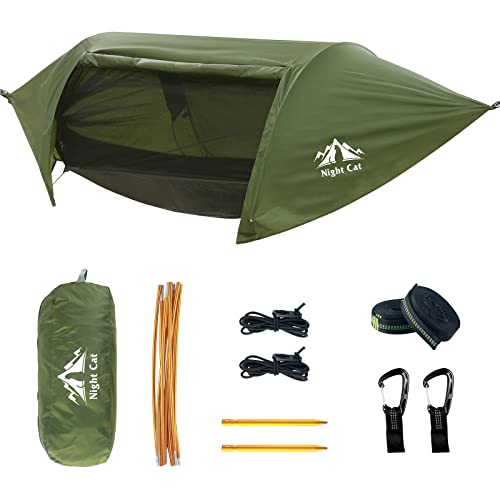 Night Cat Hammock Tent with Mosquito Net & Rain Fly