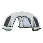 20-Person Camping Tent with Steel Frame, Mesh Windows
