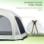 20-Person Camping Tent with Steel Frame, Mesh Windows