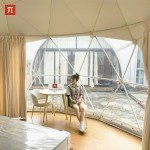 Transparent Glass Geodesic Dome Tent for Camping