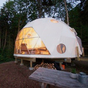26ft Geodesic Dome Glamping Tent with Bathroom
