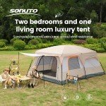 Sonuto Double Layer Family Tent for 3-12 People
