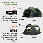 Automatic Pop-Up Tent for 3-4 Campers