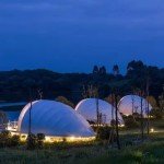 Shell-Shaped Tent for Luxurious Outdoor Glamping