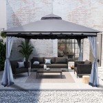 10x10ft Waterproof Gazebo with Mosquito Netting